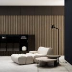 Natural Walnut 9′ Acoustic Slat Wood Wall Panel