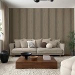 Natural Walnut 9′ Acoustic Slat Wood Wall Panel