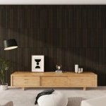 Smoked Oak 2′ - Acoustic Slat Wood Wall Panel