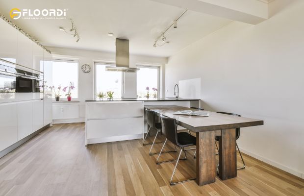 engineered wood flooring modern kitchen interior