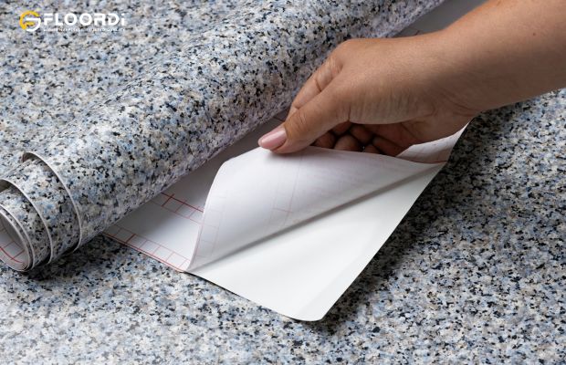 sheet vinyl marble stone look