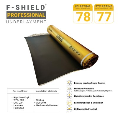 F-shield Professional Acoustic Underlayment – IIC 78